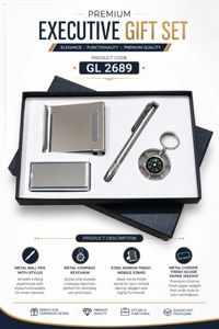 Boîte Cadeau d'Entreprise Premium, Support Pliant Robuste pour Documents, Tablette et Téléphone, Stylet Tactile, Boussole, Anneau - Product Image 5