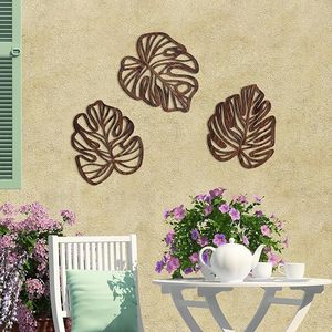 Décoration Murale Tropicale en Bois : Feuilles de Palmier, Art Hawaïen, Plaque Murale Vintage de Plantes Tropicales - Product Image 5