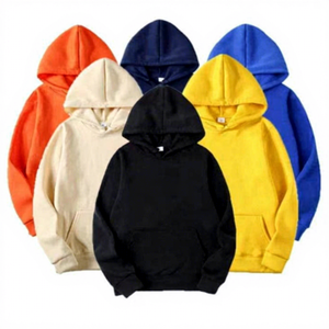 Men's Hooded Sweatshirt 100% Cotton Regular Fit Solid Color Casual Pocket Design Autumn Wear - Product Image 1