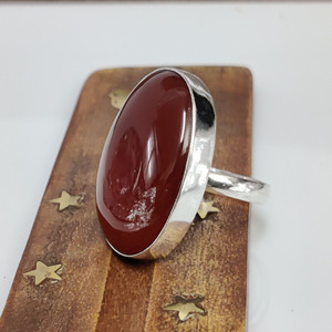Large Oval Carnelian <b>Ring</b> <b>Statement</b> Handmade Gemstone <b>Ring</b> Boho Orange Stone Unisex bulk <b>silver</b> <b>rings</b> - Product Image 1
