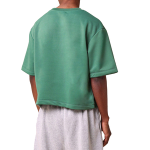 Vintage Acid Wash Long T-Shirt Wholesale Men 100% Cotton Comfortable Blank Oversized O Neck Breathable Quick Dry Customizable - Product Image 2