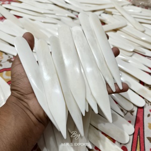 Herramienta Ecológica de Plegado de Papel de Hueso Natural para Cuero, Encuadernación y Artesanía, Pulidor, Suministro para Fabricantes de Marca Privada - Product Image 1