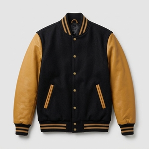 High Quality Casual Varsity <b>Jacket</b> <b>Men</b> Women Stand Collar Front Logo Eco-Friendly Button Type Letterman <b>Jacket</b> Fashion Design - Product Image 1