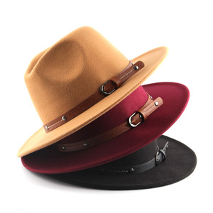 Sombrero Panamá clásico de ala ancha para mujer con hebilla de cinturón, sombrero Fedora de calidad premium, fabricante en Pakistán - Product Image 2