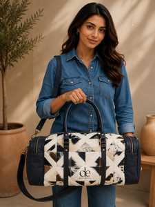 High Quality Cowhide <b>Leather</b> Luggage <b>Bags</b> Unique Designer Handmade <b>Bag</b> Unisex Travel <b>Bag</b> Multi Uses Big Size Duffel <b>Bag</b> - Product Image 6