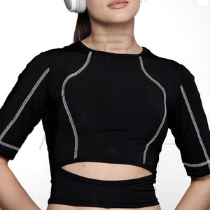 Top Corto para Mujer, Informal, Suave, Transpirable, para Uso Diario, Top Deportivo para Gimnasio, Entrenamiento, Top Activo - Product Image 4