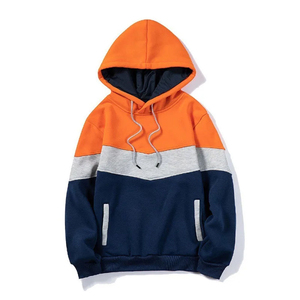 Sweat à capuche personnalisé 100 % coton molletonné, couleur unie, coupe ample pour homme, épais, style streetwear printemps - Product Image 4