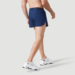 Men Bonded Seam Running Shorts with Underwear for Man Two <b>Layers</b> Quick Dry Polyester Sports Short Shorts Breathable Split Shorts - Product Image 2