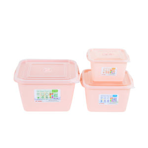 Tapa de contenedor de alimentos de plástico cuadrado resistente a fugas duradero de alta calidad superventas para comidas frutas aperitivos sobras de almacenamiento - Product Image 1