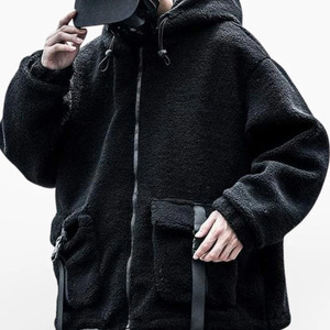 Cyberpunk <b>Techwear</b> Hooded Bomber <b>Jacket</b> Unisex Waterproof Wind Breaker Winter Outdoor Streetwear Sports Multi-Pocket Front - Product Image 3