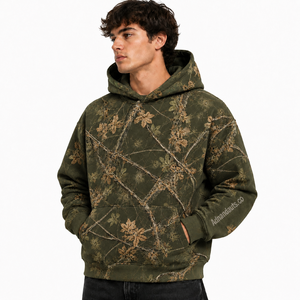 Sudadera con Capucha Estampada Personalizada con Diseño de Camuflaje | Sudadera con Capucha Gruesa y Resistente |   Sudadera con Capucha de Felpa de Algodón Estilo Urbano |   Fabricante de Ropa al por Mayor - Product Image 5