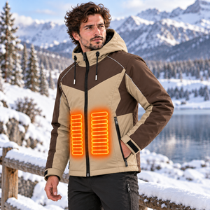 เสื้อแจ็คเก็ตผ้าใบสำหรับกิจกรรมกลางแจ้ง พร้อมระบบทำความร้อนด้วย USB ใช้พลังงานจากแบตเตอรี่ สำหรับฤดูหนาว เหมาะสำหรับทั้งชายและหญิง ควบคุมอุณหภูมิได้อย่างชาญฉลาด ผลิตตามสั่ง - Product Image 4