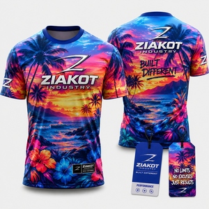 เสื้อยืด ZIAKOT รุ่นใหม่ ลายกราฟฟิตีแบบกำหนดเองสำหรับผู้ชาย สีขาว-ส้ม-เขียวอมฟ้า ดีไซน์ 3 มิติ สำหรับการแสดงออกทางกีฬา - Product Image 2