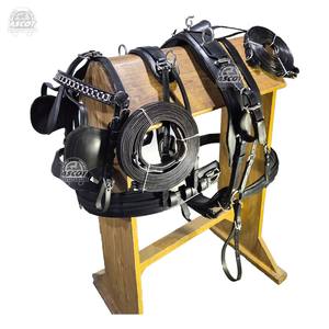 Harnais de conduite pour chevaux en cuir personnalisé de qualité supérieure, ensemble complet noir et marron, vente en gros - Product Image 3