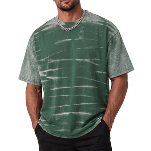 T-shirt décontracté pour homme, 100 % coton, coupe ample, respirant, écologique, séchage rapide, délavé à l'acide, style vintage, fabrication professionnelle - Product Image 1