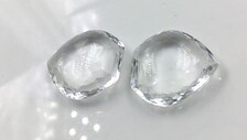 Paire de pierres précieuses en cristal blanc naturel, taille fantaisie, pour la création de bijoux fins - Product Image 3