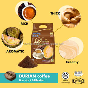 ALOR Premium Malaysian Café blanco instantáneo Durian 25g X 16's Halal Certificado Fuerte Durian Aroma Textura cremosa Azúcar dulce - Product Image 3