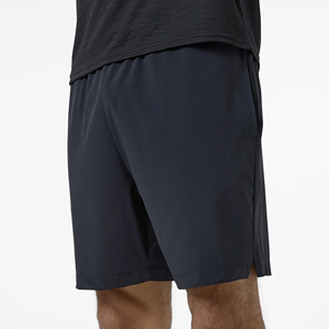 Men's Solid Black Casual Shorts Mid Waist Elastic Closure Knitted Fabric Short Length Men shorts - Product Image 6