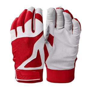 Red Full Finger Closed Web <b>Baseball</b> <b>Gloves</b> Leather Right-Handed Breathable Catcher Non-Slip Hook Loop Closure Unisex Adult All - Product Image 4