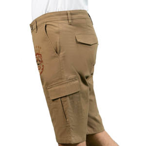 กางเกงยีนส์ขาสั้นทรงคาร์โก้สำหรับผู้ชาย สไตล์สตรีทแฟชั่นฤดูร้อน กันลม ระบายอากาศได้ดี ดีไซน์กระเป๋าหลายช่อง ความยาวระดับเข่า มีเชือกผูกเอว สำหรับเด็กผู้ชาย - Product Image 2