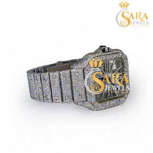 Reloj de Cuarzo con Diamantes Moissanite y Baño de Oro de Sara Jewels, el Más Vendido, Resistente al Agua, Ideal para Reuniones de Negocios, Eventos Formales y Uso Casual - Product Image 4