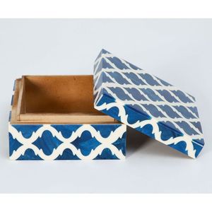 Boîte de rangement en os incrusté de luxe faite à la main, décoration pour la maison, le bureau et les cadeaux - Product Image 3