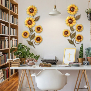 Modern Iron Sunflower Home Decor Wall Art for <b>Living</b> Room - Product Image 4