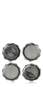 Sophisticated Beverage Coaster Decorative Metal Finish Premium Table Protection Modern Kitchen Restaurant Home Accessories Colle - Product Image 2