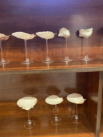 Cóctel con forma de caracol de mar de primera calidad, vidrio dorado, cristalería de barra hecha a mano de Vietnam con diseño de concha Natural para bebidas únicas