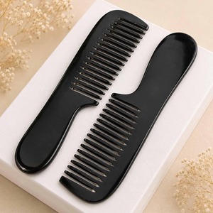 Peine de Cuerno de Búfalo Pulido Ecológico de Alta Calidad para Extensiones de Cabello, Forma Natural, Uso en Salón y Hogar, Decoración Natural - Product Image 1