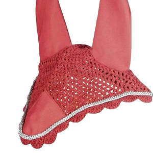 New Premium Horse Ear Bonnet Custom Logo Crochet <b>Fly</b> Veil Breathable Lightweight Equestrian Riding Horse Ear Protection - Product Image 6