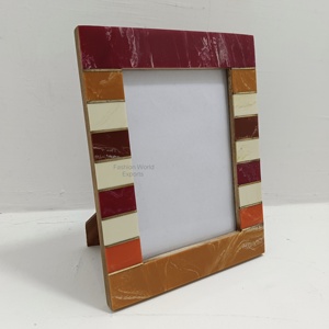 กรอบรูปฝังเรซินทำด้วยมืออัลบั้มรูปสีเทามาตรฐานพร้อมกรอบรูปเรซินฝังทองเหลืองสำหรับบ้านและห้องนั่งเล่น - Product Image 6