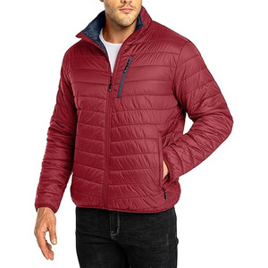 Custom Logo Outdoor Lightweight <b>Warm</b> Jacket Men Polyester Hooded Winter Bubble Puff Down Coat Puffer Jacket - Product Image 1