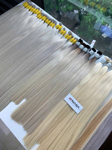 ผมต่อแบบสองชั้นผมสีบลอนด์ยาวแบบชาวเวียดนาม100% - Product Image 3