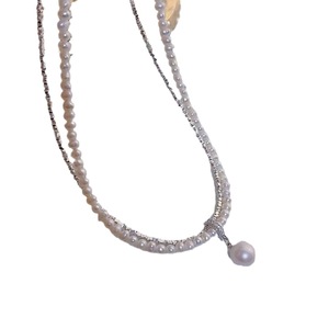 Colliers de mode en perles d'eau douce de 8-9 mm, chaîne de pull, double face, forme légère, couleurs mélangées, vente en gros - Product Image 5