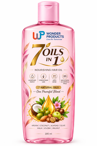 Huile capillaire 7 en 1 avec logo personnalisé et marque privée, à base d'huiles naturelles, 200 ml, produit de beauté et de soins personnels haut de gamme - Product Image 1