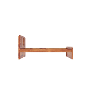 CIA Industries Teak Solid Wood <b>Platform</b> <b>Bed</b> Frame Traditional Rustic Design Adjustable Slats Assemblable Headboard Footboard - Product Image 1