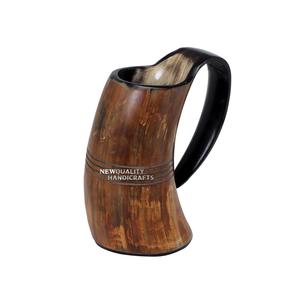 Mug en corne de buffle Viking, écologique, fait main, d'inspiration médiévale, poli, authentique, pour Noël et anniversaire - Product Image 6