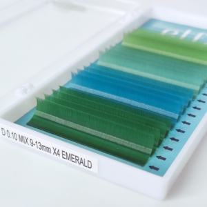 Extensions de cils en marque privée, sur mesure, noir mat, fabriquées à la main, en cheveux synthétiques, plateau d'extensions de cils en gros - Product Image 3