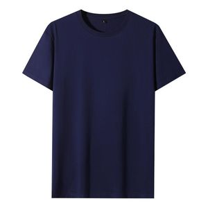 T-shirt en coton uni pour homme, manches courtes, col rond, coupe classique, couleur unie, vêtement décontracté, impression par sublimation, séchage rapide, streetwear - Product Image 3