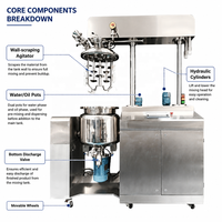 Homogénéisateur mélangeur à cisaillement élevé 50L, machine à émulsionner sous vide pour la fabrication de crèmes cosmétiques et de lotions, en acier inoxydable 316L, pour savon liquide
