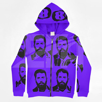 Sudadera con Capucha y Cremallera para Hombre, Estilo Hip Hop Urbano, Informal, de Invierno, 100% Algodón, Talla Grande, Color Sólido, Ecológica