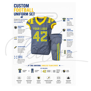 Uniformes de Fútbol Americano al por Mayor, Ropa Deportiva Cómoda de Alta Calidad a Precio Razonable - Product Image 5