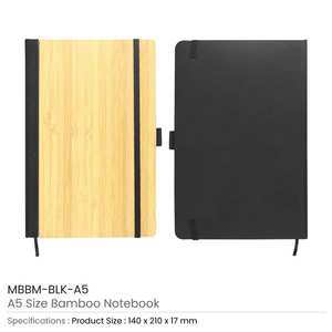 Cuadernos de Bambú Tamaño A5 con Bolígrafos Incluidos, con Soporte para Bolígrafo y Marcador de Páginas - Product Image 3