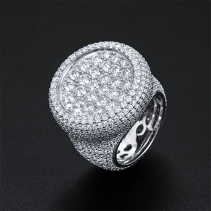 Hip Hop Ring 925 Silver Inlay D Color VVS Moissanite Ring Fashion Trend Full Diamond Men and Women Ring - Product Image 4