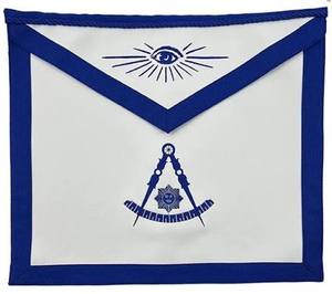 Delantal Masónico Azul Rey Bordado Past Master - Product Image 1