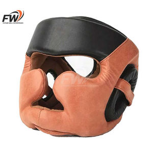 Protectores de Cabeza de Boxeo de Calidad de Exportación al por Mayor, Cascos con Protección Facial y Bucal, Escudo Protector de Cuero PU - Product Image 1