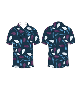 Polo à motif de feuilles foncées imprimé sur toute la surface, décontracté, d'été, respirant, à manches courtes, style golf - Product Image 6