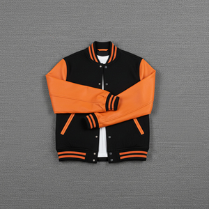 Men's Canvas Sleeves Waterproof Windproof Hooded Varsity Jacket Custom Embroidery Front 100% <b>Wool</b> Breathable Anti-Bacterial High - Product Image 5