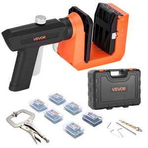 Kit per Fori a Scomparsa con Maniglia Girevole a 360° Regolabile, Misure da 1/2" a 1 1/2", Include 260 Viti e Morsetto a C per Lavorazione del Legno - Product Image 1